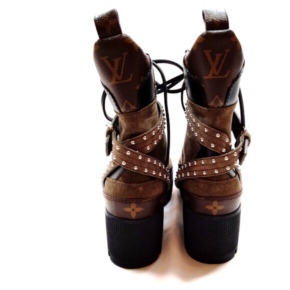 Louis Vuitton Boots Women Browns Suede 610-082325 - Picture 4 of 8